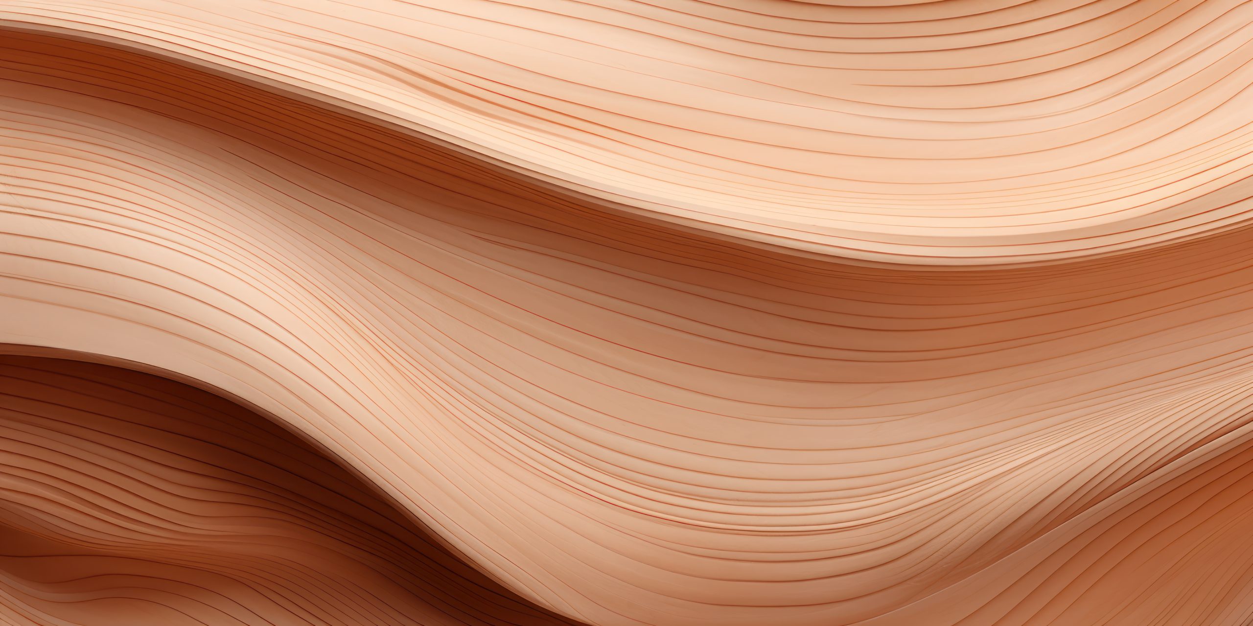 The undulating grain of wood forms a rhythmic and organic wave, soothing to the eye.